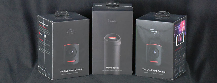 3 Livestream Mevo's in boxes
