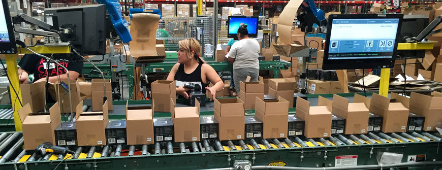 Mevo Pre Orders being packed in a warehouse