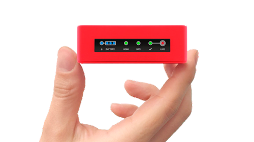 Livestream Broadcaster mini held in a hand
