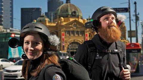 two remote control tourist with live streaming gear