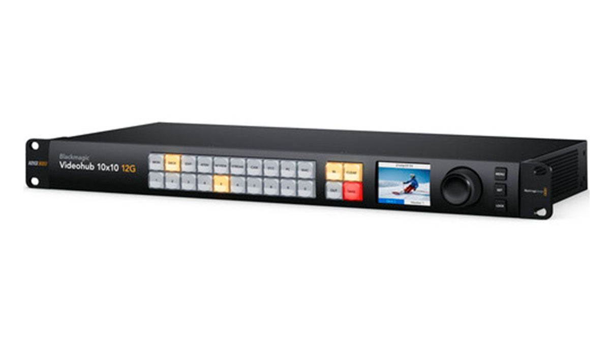 Blackmagic Videohub 10x10 12G Front