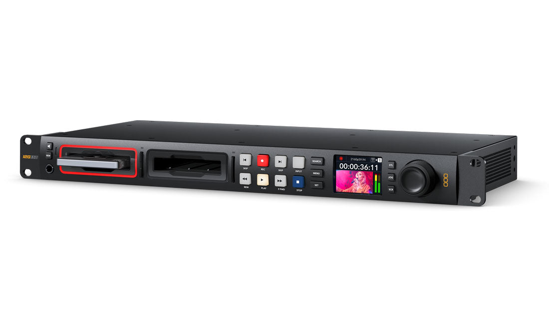Blackmagic HyperDeck Studio 4K Pro front angle view