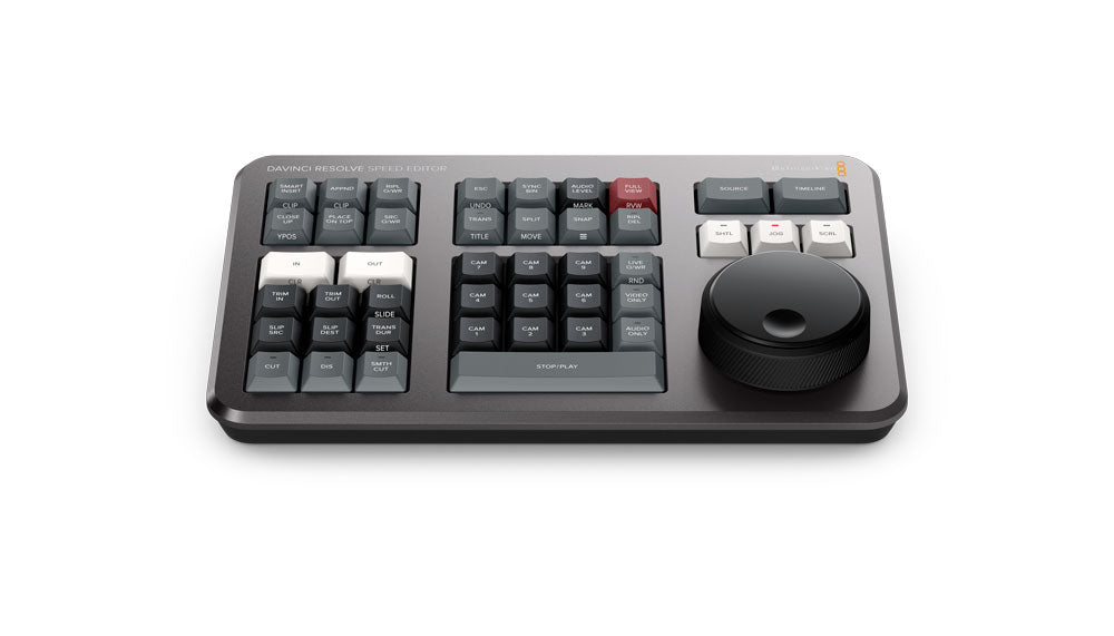 Blackmagic DaVinci Resolve Speed Editor front tilt