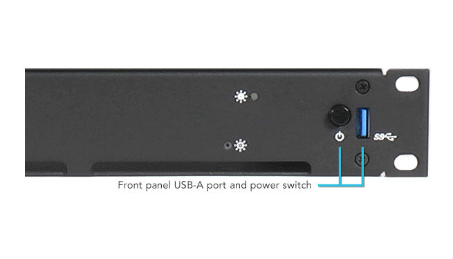 Sonnet 2018 RackMac mini - buttons close up