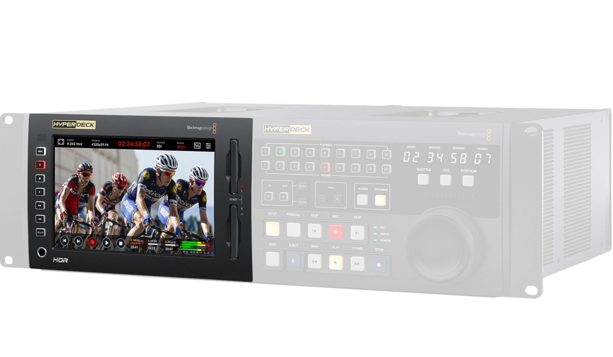 Blackmagic HyperDeck Extreme 8K HDR in rack