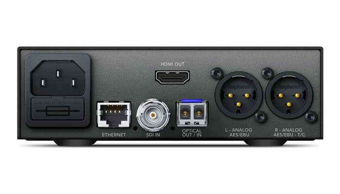 Blackmagic Teranex Mini - Optical to HDMI 12G Rear