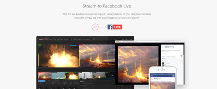examples of streaming to facebook on different devices
