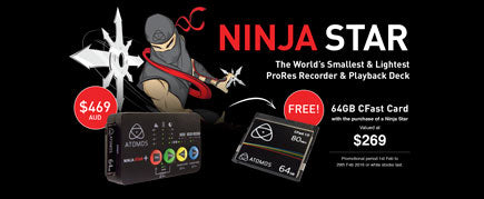 Atomos Ninja Star promotional banner