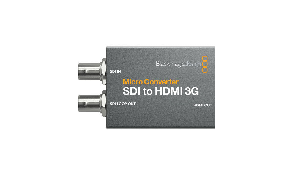 Blackmagic Micro Converter SDI to HDMI w/PSU front view