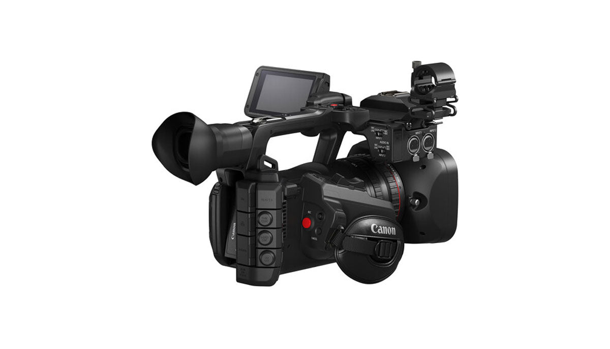 Canon XF605 4K Professional Camcorder - back angle view