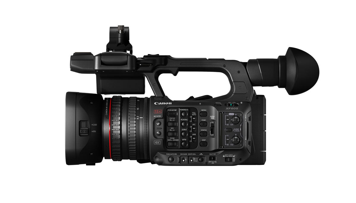 Canon XF605 4K Professional Camcorder - side view