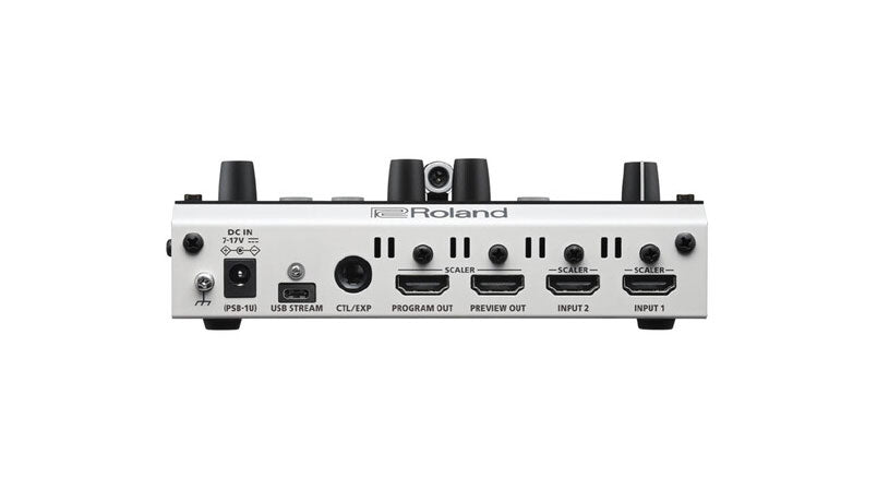 Roland V-02HD MK II Streaming Video Mixer back - showing connections