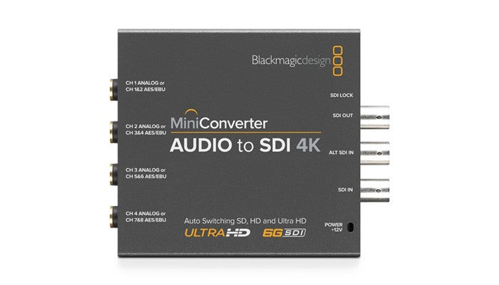 Blackmagic Mini Converter - Audio to SDI 4K Front